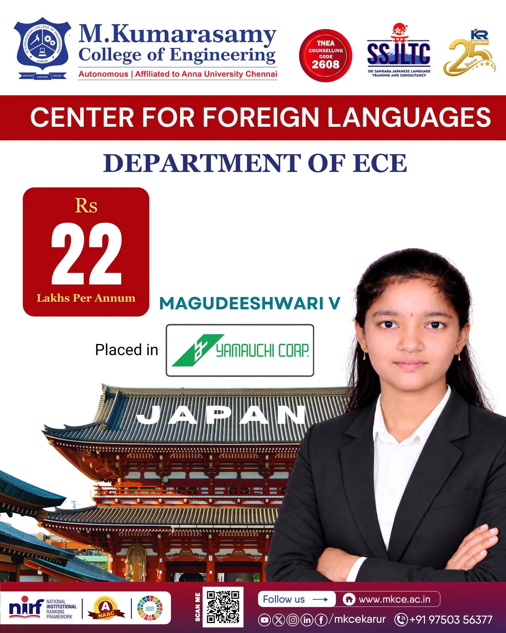 GLOBAL PLACEMENT ACHIEVEMENT | FROM MKCE TO JAPAN!